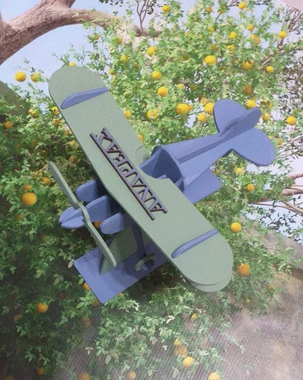 Ξύλινο 3d αεροπλάνο