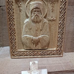 Ξυλόγλυπτη εικόνα Αγίου Παϊσιου