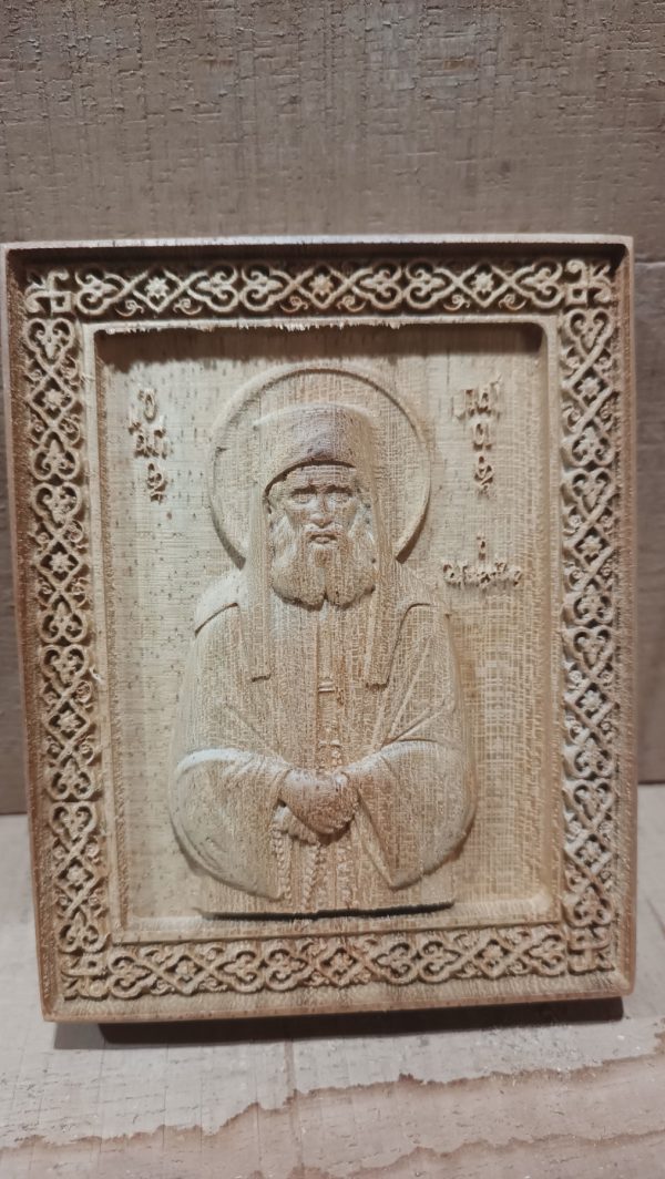 Ξυλόγλυπτη εικόνα Αγίου Παϊσιου - Image 5
