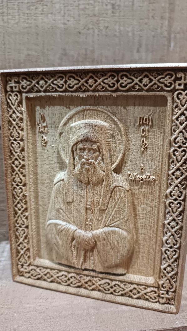 Ξυλόγλυπτη εικόνα Αγίου Παϊσιου - Image 6
