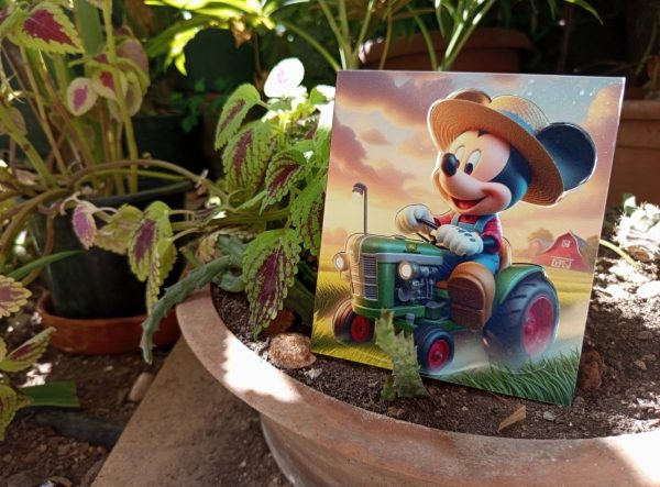 Ξύλινη πρόσκληση βάπτισης αγρότης Mickey - Image 8