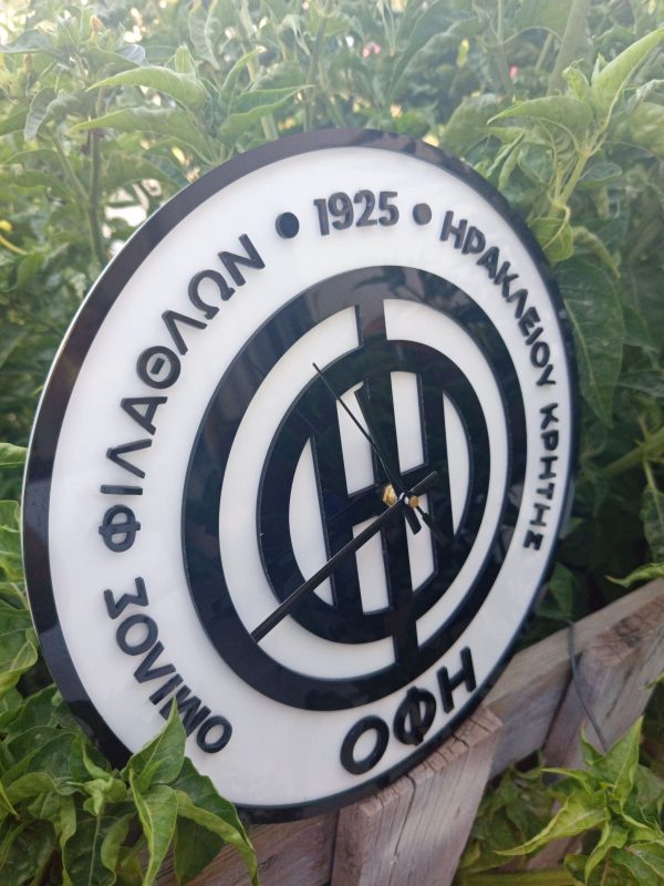 Ρολόι Τοίχου OFI – Plexiglas Black & White - Image 3