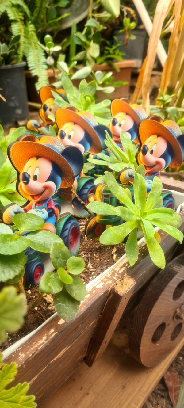 Ξύλινη πρόσκληση βάπτισης αγρότης Mickey - Image 3
