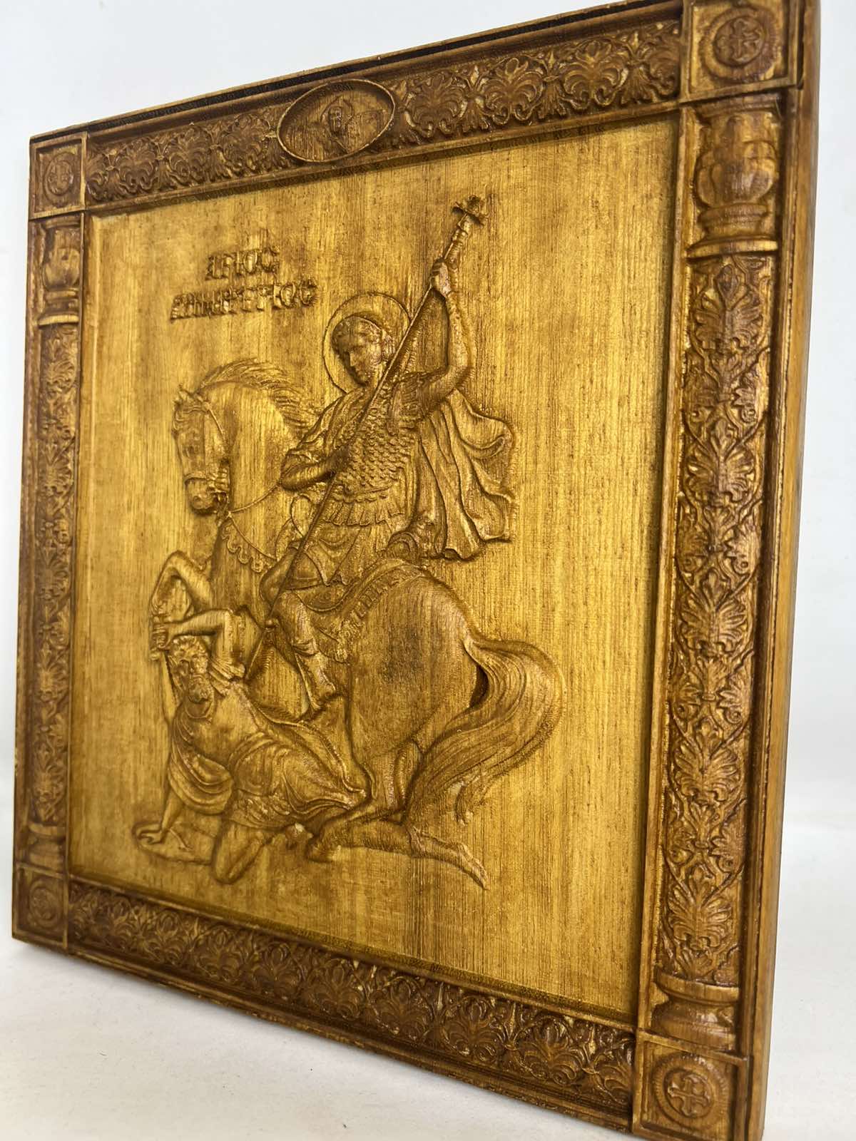 Ξυλόγλυπτη εικόνα Αγίου Δημητρίου (Copy) - Image 2