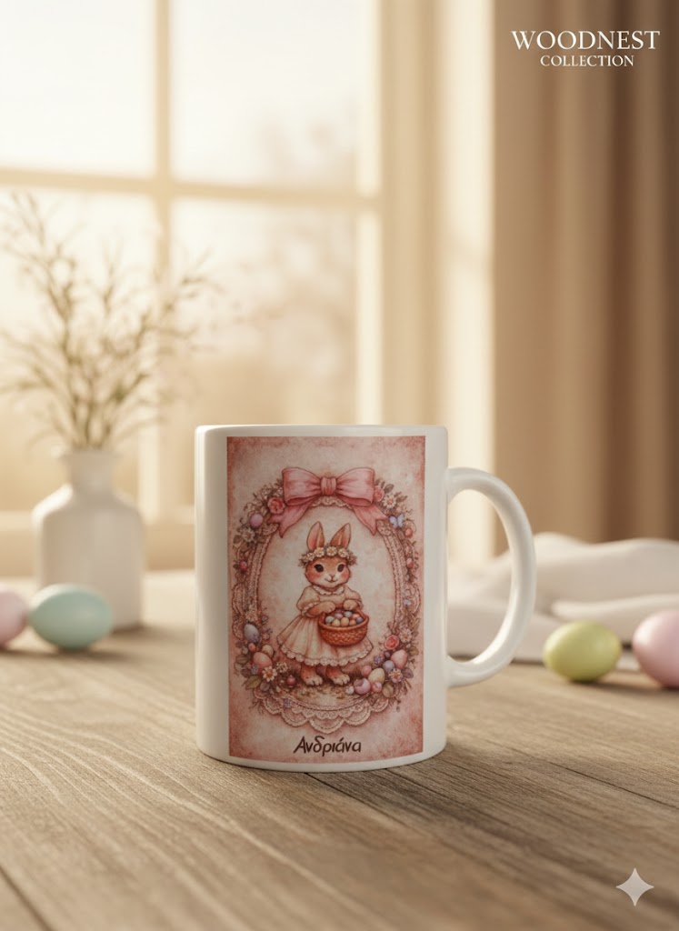 Πασχαλινή Κούπα "Vintage Bunny Girl" - Image 4