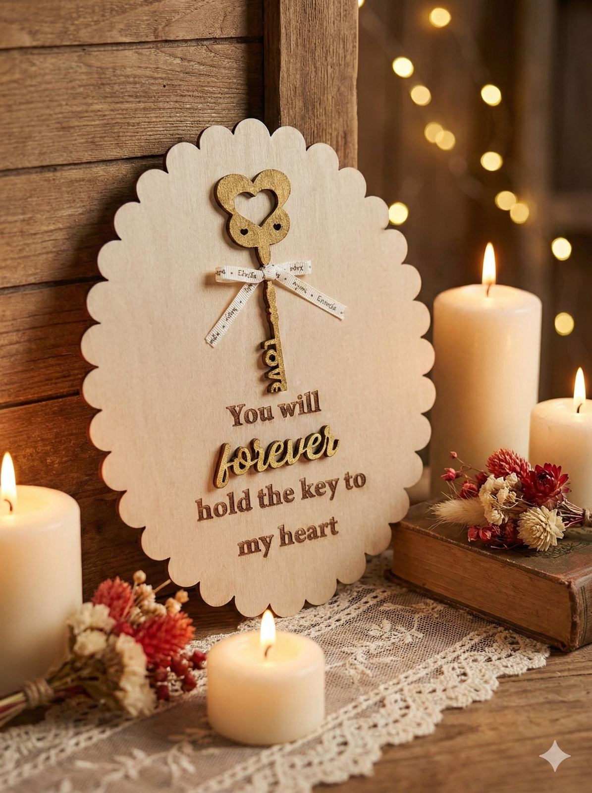 Ξύλινο Προσωποποιημένο Δώρο "Key to my Heart" – Ιδέες για τον Άγιο Βαλεντίνο