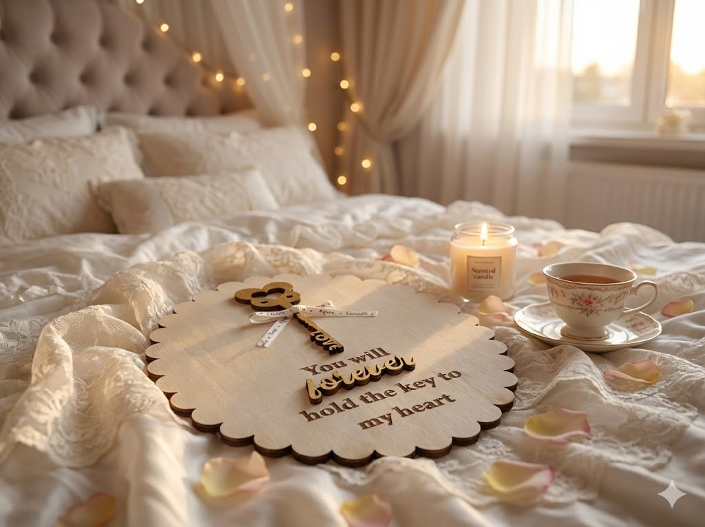 Ξύλινο Προσωποποιημένο Δώρο "Key to my Heart" – Ιδέες για τον Άγιο Βαλεντίνο - Image 2