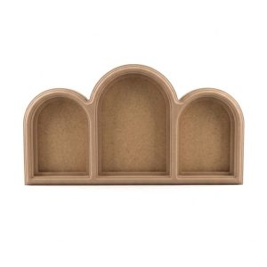 Ξύλινη Τριπλή Οβάλ Βάση MDF με Βάθος για Εικόνες & Αγιογραφία